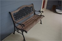 Outdoor Wooden and Metal Bench