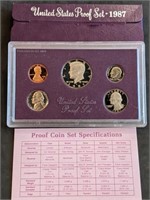 1987 US Mint Proof Set W/ Deep Cameo coins
