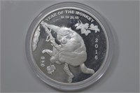 2016 Silver 5ozt .999 Year of the Monkey