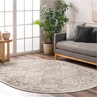 8'X10' nuLOOM Oval Becca Traditional Tiled Rug