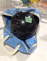 Bowling ball in case