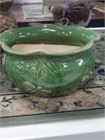 Green plant pot