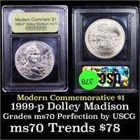 1999-p Dolley Madison Modern Commem Dollar $1 Grad