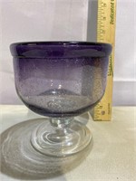 Amethyst Art Glass Bubble Bowl