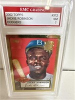 2002 Topps Jackie Robinson gold foil graded