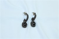 Pair of Black Stone Earrings