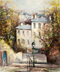Impressionist Street Scene, Lucien Delarue