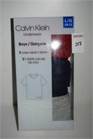 3PACK CALVIN KLEIN BOYS CREW NECK T-SHIRT SIZE LAR