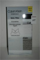 3PACK CALVIN KLEIN GIRLS BRALETTES SIZE SMALL (6/6