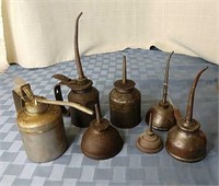 collection of oil cans