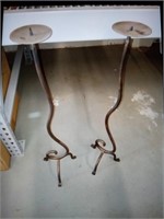 Metal candle holder stands
