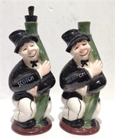 Ceramic "Scotch" Drunkard Decanters, 10.5"