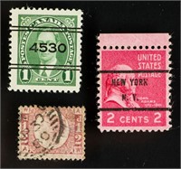 3 PC Assorted US, UK & Canada Stamp