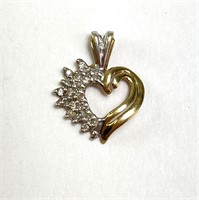 10K Gold Heart Pendant