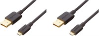 USB 2.0 A-Male to Micro B Charger Cable (2 Pack),