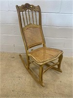 Antique Cane Seat & Back Rocking Chair
