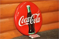 1990 Coca Cola 12" button sign