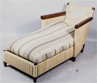 DONGHIA CHAISE WITH WOVEN RUSH COVER
