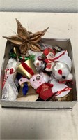 Small Box Of Crafted & Vintage Christmas