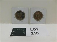 2 1985 CANADIAN 50 CENT COINS