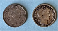 1899 & 1900 Barber Dimes