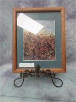 "Custer's Last Stand" Print in Ornate Easel
