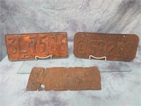 Rusty Antique California License Plates