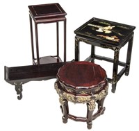 (4) CHINESE SMALL FURNITURE & PEDESTAL GROUP