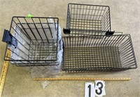 6 Black wire baskets