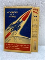 Vintage Book Cover Planets and the Stars