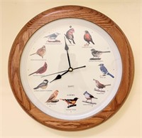 Decorative Bird Clock in Laundry Room