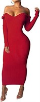 PerZeal Women's Off Shoulder Sweater Dress