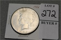 1922 SILVER PEACE DOLLAR