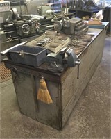 Workbench/Cabinet Unit w/ Metal Top and Tooling