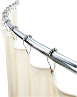 Adjustable Curved Bathroom Shower Curtain Rod