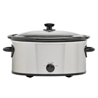 C8276  Mainstays 6qt Slow Cooker Stainless Steel