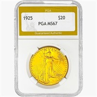 1925 $20 Gold Double Eagle PGA MS67