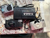 35mm Cameras, Cassette Tape Player and Phone