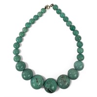 Turquoise Necklace w/ Large Graduated Beads