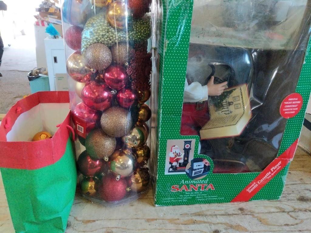 A Christmas lot that comes with a Animated Santa