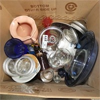 Box Lot of Assorted Glass & Pottery Items