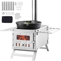$135-VEVOR Wood Stove, 80 inch, Stainless Steel Ca
