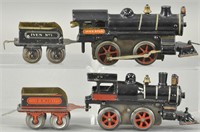 TWO EARLY CLOCKWORK IVES LOCOMOTIVES