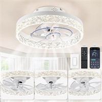 Zmishibo Oscillating Ceiling Fans With Lights, Low