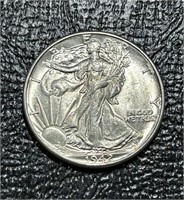 1942 US Walking Liberty Half Dollar BU