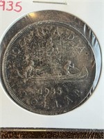 Canada 1935 Silver Dollar