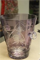 Amethyst Cut Glass Ice Bucket