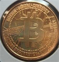 1 oz fine copper coin bitcoin