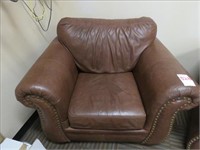 OVER STUFFED LEATHER CHAIR
