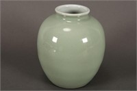 Chinese Qing Dynasty Celadon Vase,